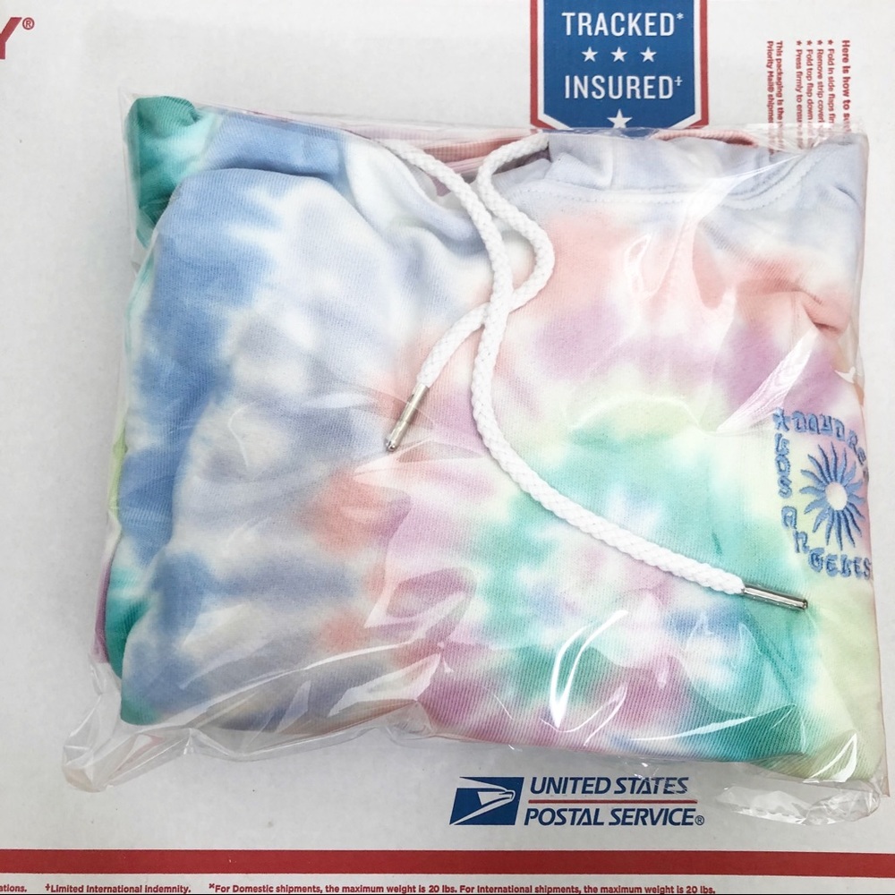 Daydreamer LA Eye Shrunken Hoodie Prismatic Tie Dye - Picture 12 of 12